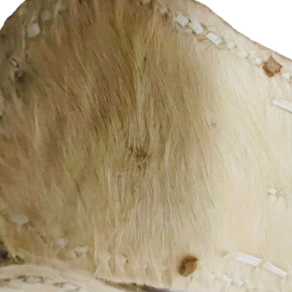 Vintage Flat Slippers Handcrafted Leather Cowhide Sandals Brown Size 10 3/4" - Picture 5 of 8